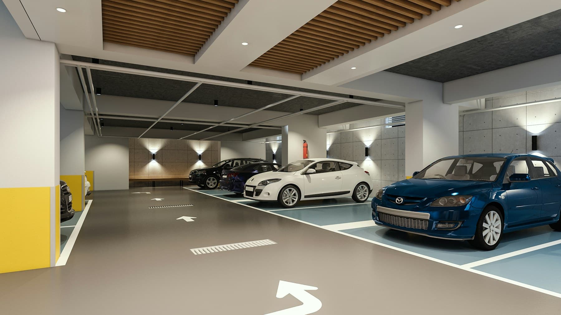 Carros estacionados em um ambiente contemporâneo. Imagem ilustrativa, sem vínculo com a frota.